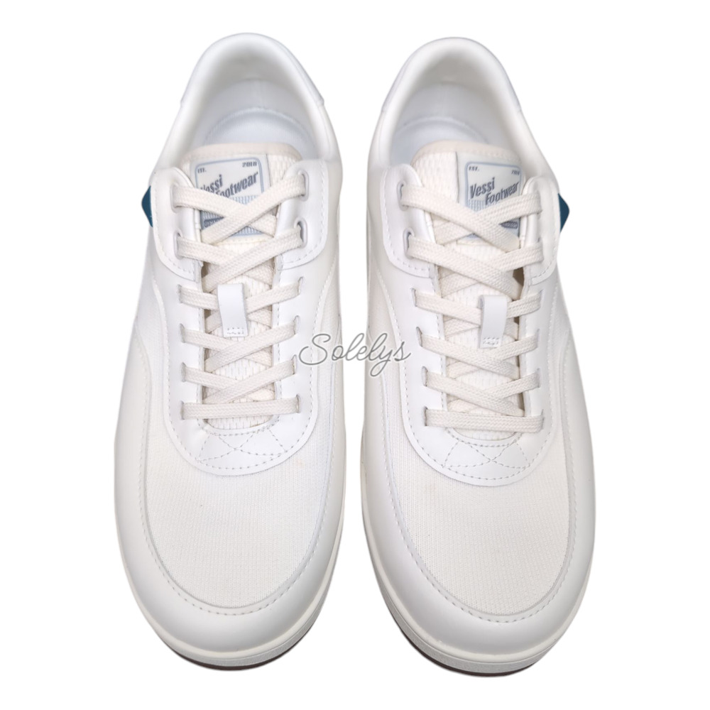 Vessi Courtside Classic Men 11 Off White Vegan Waterproof Casual Lace Up Sneaker